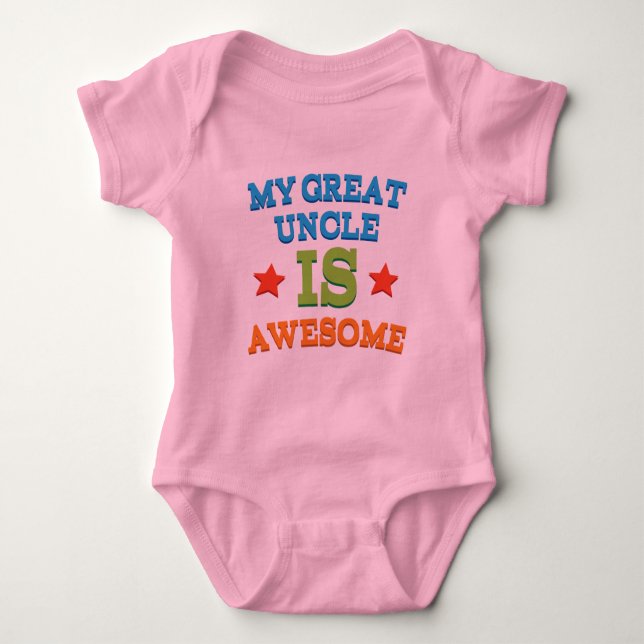 My Great Uncle is Awesome Baby Bodysuit (Front)