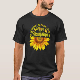 My Greatest Blessings Call Me Mom And Grandma Moth T-Shirt