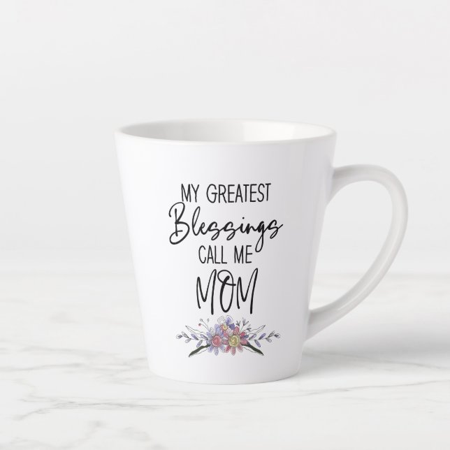 My Greatest Blessings Call Me Mum Latte Mug (Right)