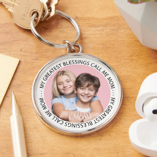 My Greatest Blessings Call Me Mum Photo Key Ring