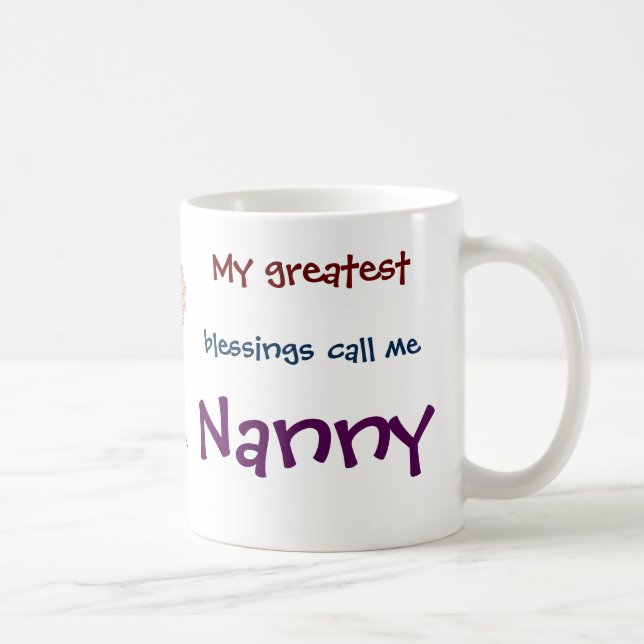 My Greatest Blessings Call Me Nanny Coffee Mug (Right)
