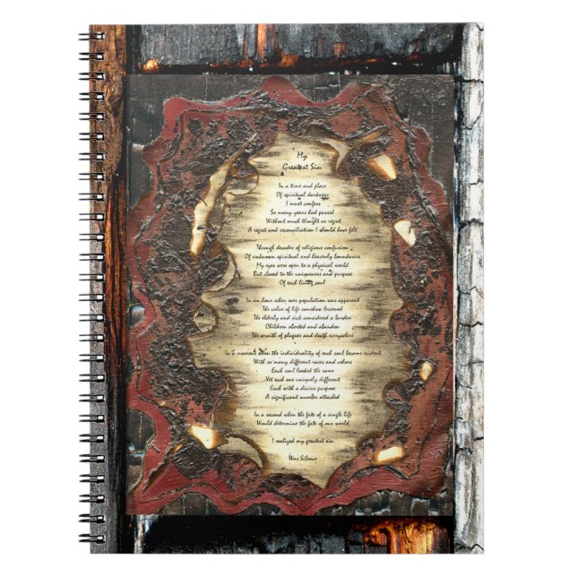 My Greatest Sin Notebook (Front)