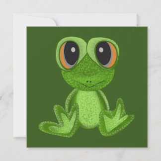 My Green Frog Friend Holiday Card