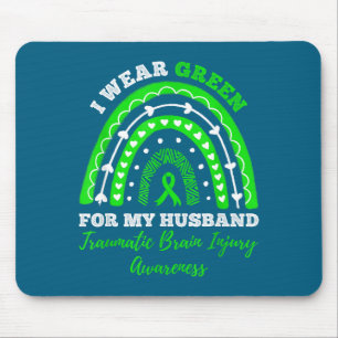 My Green Husband Rainbow Tbi Awareness Mouse Pad