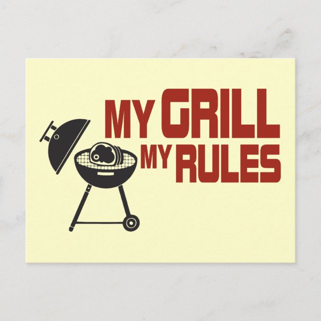 My Grill My Rules Postcard (Front)