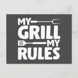 My Grill My Rules Postcard