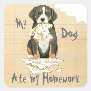 My GSMD Ate My Homework Square Sticker