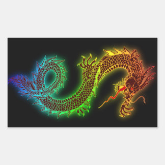 My Guard Dog is a Dragon Rectangular Sticker