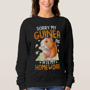 My Guinea Pig ate my Homework  Cavy  Kids Girls Sweatshirt