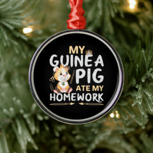 My Guinea Pig Ate My Homework - Cute School Metal Tree Decoration
