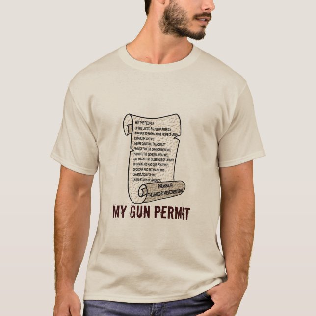 My Gun Permit is the US Constitution T-Shirt (Front)
