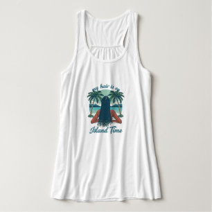 "My Hair is On Island Time" Black Hair Braids Tank