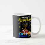 My Hanukkah Pajama Shirt Football Player Jewish Me Coffee Mug<br><div class="desc">My Hanukkah Pajama Shirt Football Player Jewish Menorah</div>