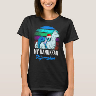 My Hanukkah Pajamakah  Chanukah Pyjamas Sloth Meno T-Shirt