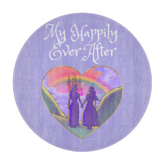 My Happily Ever After Lesbian Queens Cutting Board