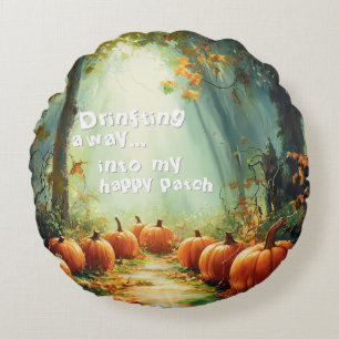 My Happy Patch Pretty Pumpkin Large Round Cushion