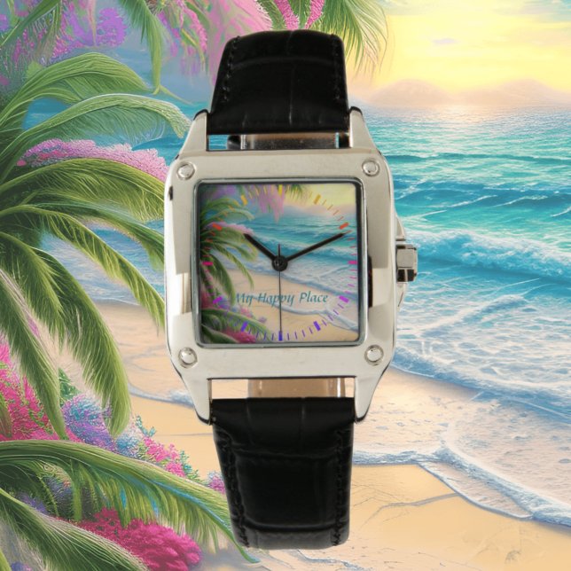 My Happy Place Beach Square Watch (Creator Uploaded)