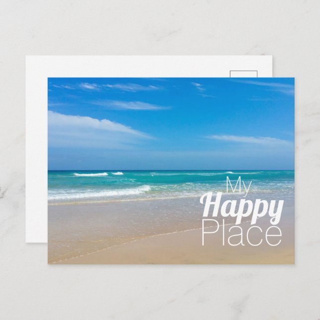 My Happy Place Blue Ocean Postcard (Front/Back)