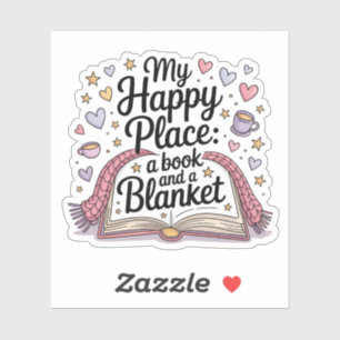My Happy Place Book and a Blanket Whimsical Cosy