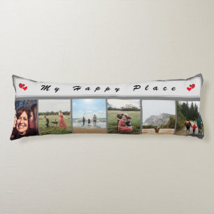 My Happy Place Customisable Family Photo 6 Picture Body Cushion