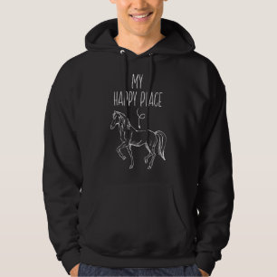 My Happy Place Horse Horseback Riding Equestrian Hoodie