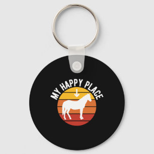 My Happy Place Horse Lover1 Key Ring