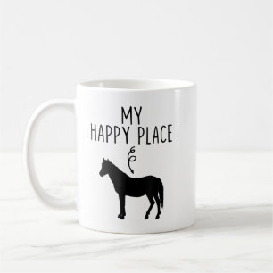 My Happy Place Horse Lover Gifts Horseback Riding Coffee Mug