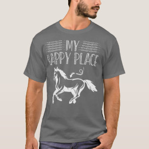 My Happy Place Horse Riding Equestrian T-Shirt