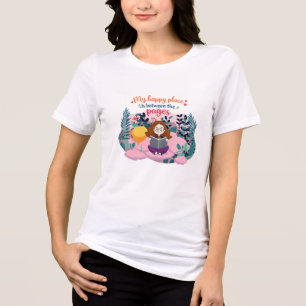 MY HAPPY PLACE IS BETWEEN THE PAGES Tri-Blend SHIRT