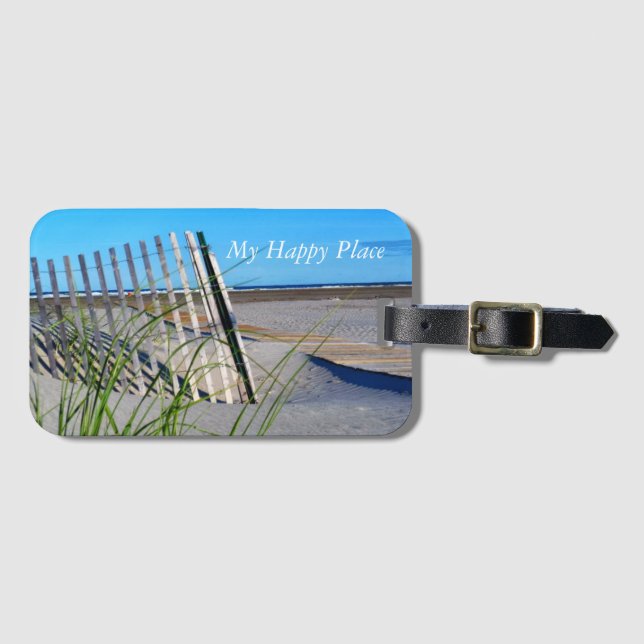 My Happy Place Luggage Tag (Front Horizontal)