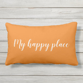 My happy place lumbar pillow