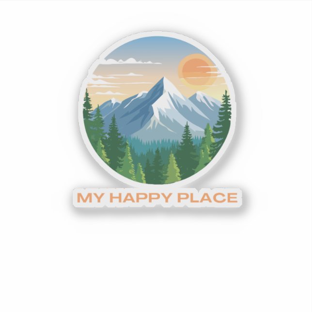 My Happy Place Mountain Sweatshirt (Front)