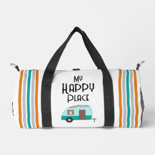My Happy Place  Retro Camper Duffle Bag