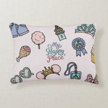 My Happy Place Whimsical Theme Park Vacation Icons