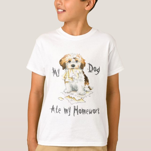 My Havanese Ate My Homework T-Shirt (Front)