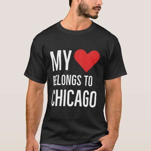 My He Belongs To Chicago Anniversary Quote 2022 T-Shirt (Front)