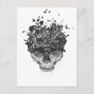 My head is a jungle (blackandwhite) postcard