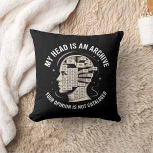My Head is an Archive Reading Nook Cushion
