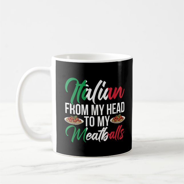 My Head To My Meatballs Coffee Mug (Left)