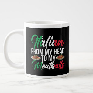 My Head To My Meatballs Large Coffee Mug
