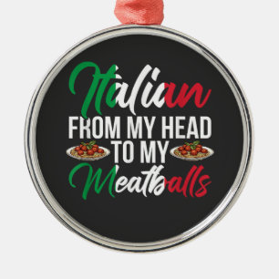 My Head To My Meatballs Metal Tree Decoration
