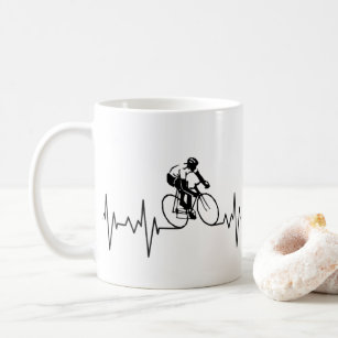 My Heart Beats For Cycling. Coffee Mug