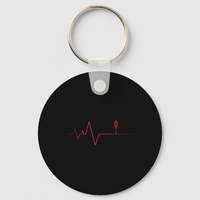 My Heart Beats For Discgolf  Key Ring (Front)