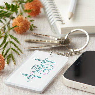My Heart Beats for Libra Zodiac Sign Keychain