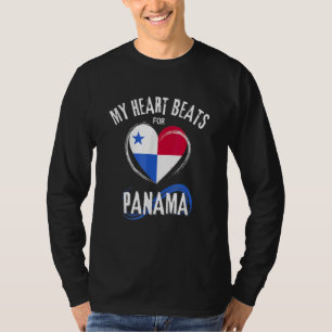 My Heart Beats for Panama  Panamanian Pride T-Shirt