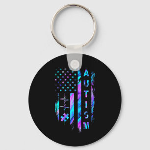 My Heart Beats For Special Ed Autism Teachers Men Key Ring