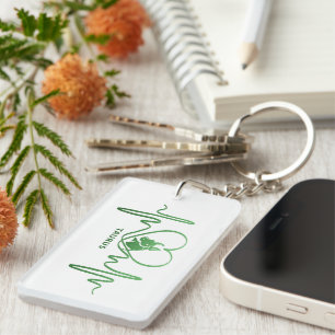 My Heart Beats for Taurus Zodiac Sign Keychain