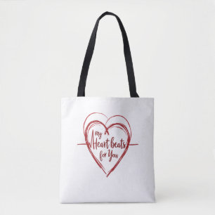 My Heart Beats for You Tote Bag