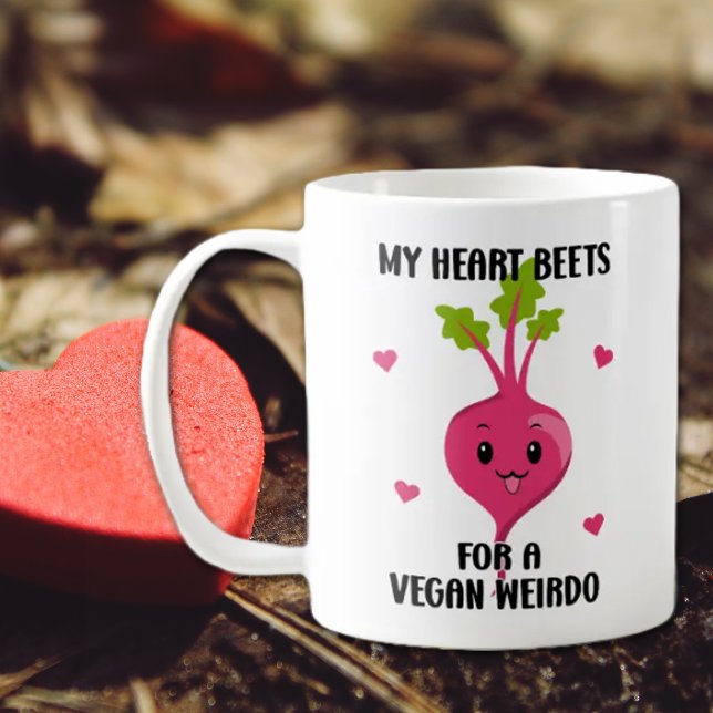 My heart beets for a vegan weirdo, Valentine´s Coffee Mug (Creator Uploaded)