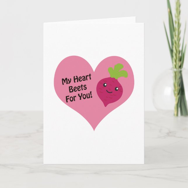My Heart Beets For You Holiday Card (Front)